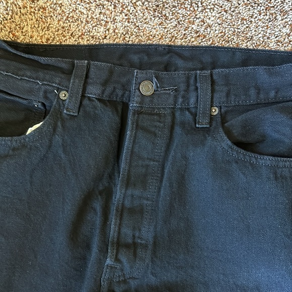 Levi’s 501 relaxed fit button fly denim jeans in black size 34 X 34 - Picture 2 of 7